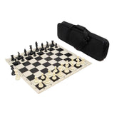 Carry-All Chess Bag w/ Standard Board & Weighted Pieces Combo